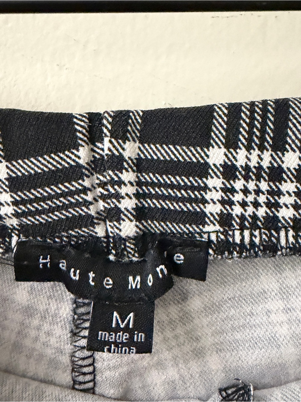 Black and White Plaid Wrap Skort - Picture 5 of 5